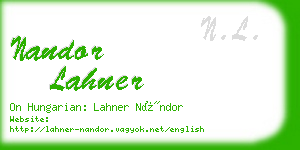 nandor lahner business card